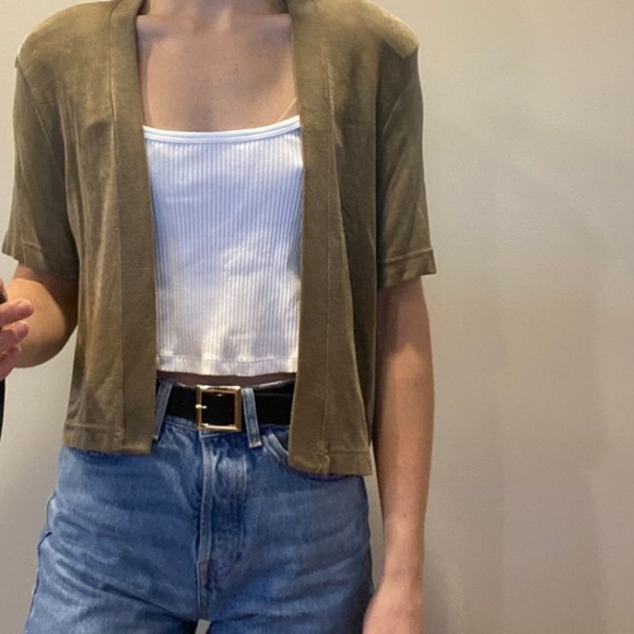 Vintage green open front cardigan - Picture 3 of 3